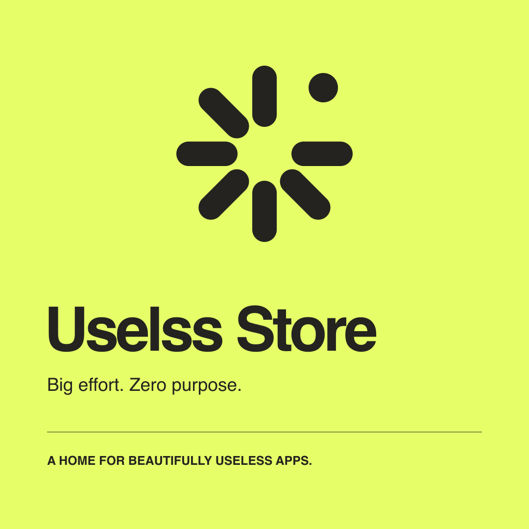 Uselss Store square social graphic